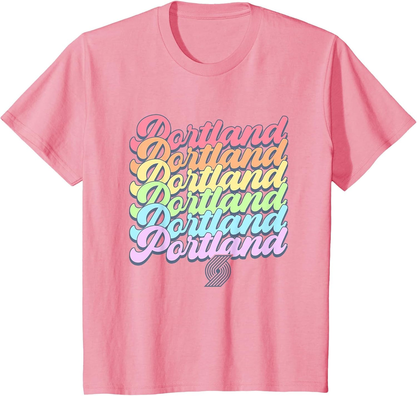 NBA Portland Trail Blazers Pastel Rainbow Pride Stack