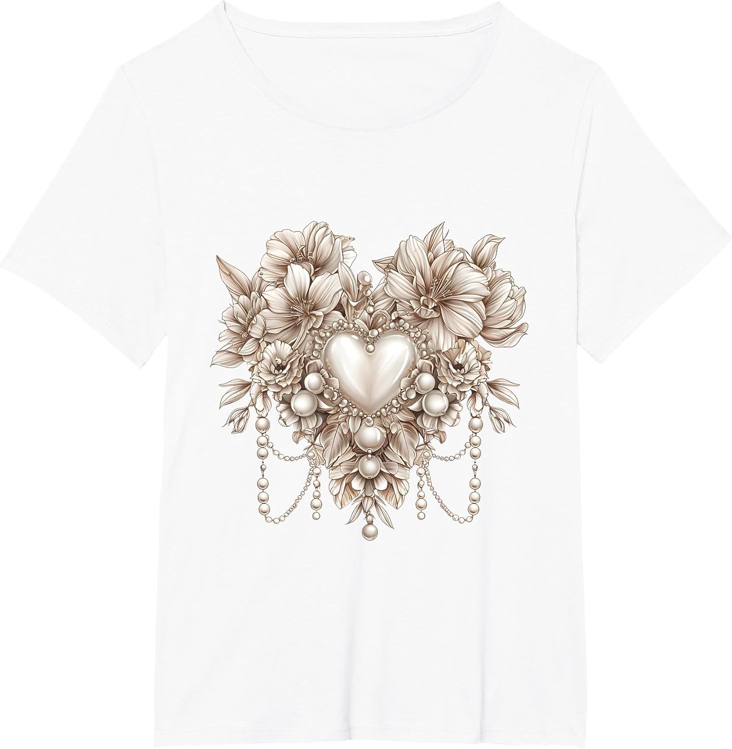 Blooming Love Pearls and Gemstone Jewel Artwork