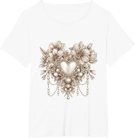 Blooming Love Pearls and Gemstone Jewel Artwork