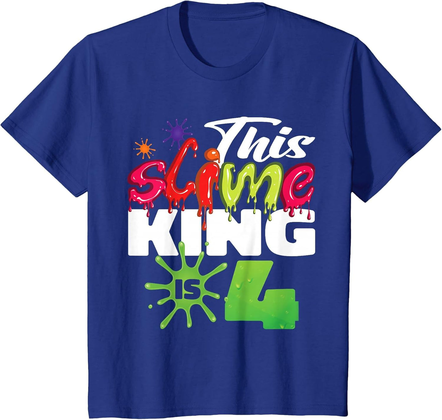 Kids This Slime King is 4 Year Old Birthday Boy 4th Birthday