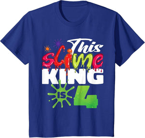 Kids This Slime King is 4 Year Old Birthday Boy 4th Birthday