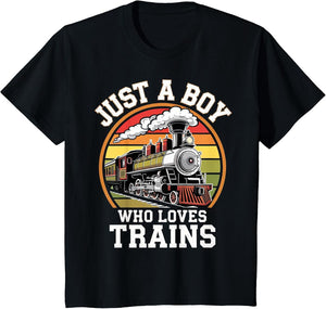 Kids Just A Boy Who Loves Trains