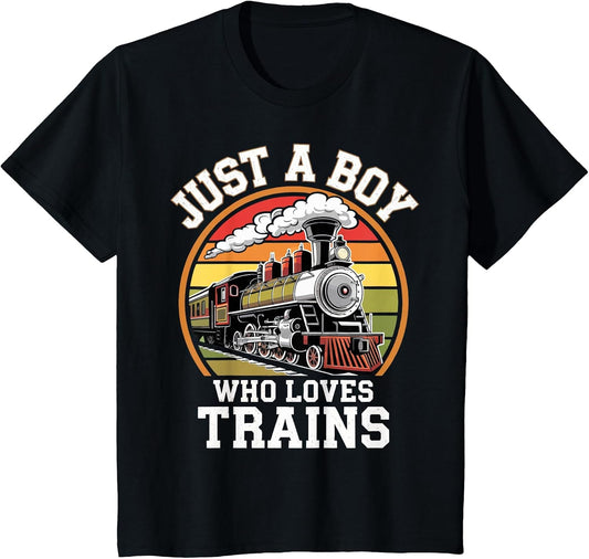 Kids Just A Boy Who Loves Trains