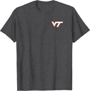 Virginia Tech Hokies Front/Back Mascot Dark Heather