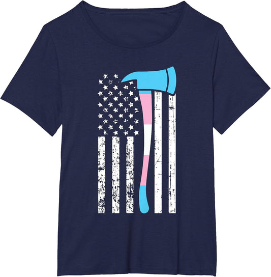 Firefighter American Flag LGBT-Q Trans-Gender Pride Fireman