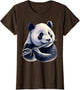 Cute Panda Bear Playing Flute Musician Music