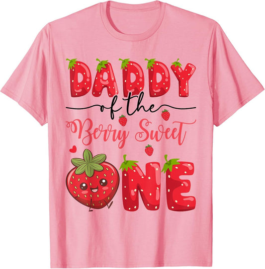 Daddy of The Berry Sweet One Strawberry First Birthday