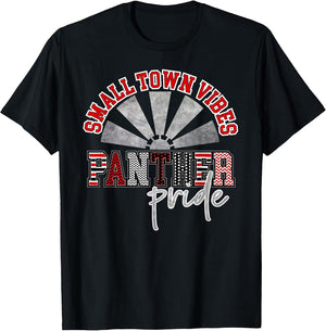 Small Town Vibes Panther Pride Windmill Panthers Red Black