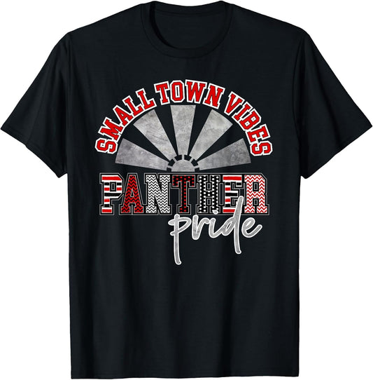 Small Town Vibes Panther Pride Windmill Panthers Red Black