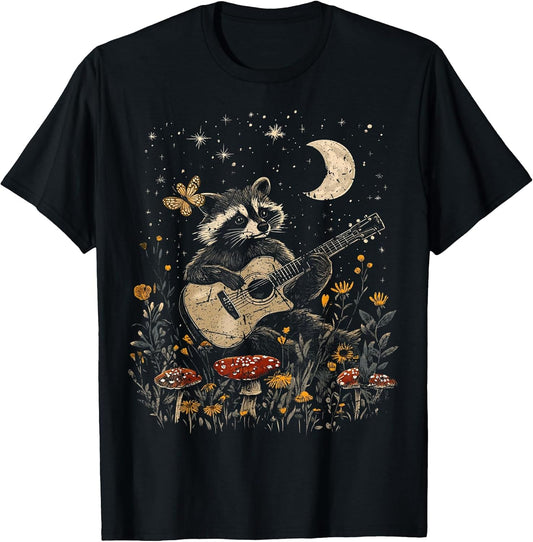 Raccoon Cute Cottagecore Mushroom