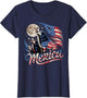 Wolf 4th of July American Flag Howling Wolves Under Moon