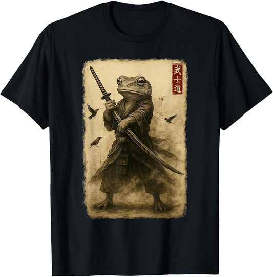 Samurai Frog Japanese Art Warrior Frog Bushido Katana