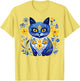 Ukraine Cat Floral Vintage Ukrainian Flag Vyshyvanka Style