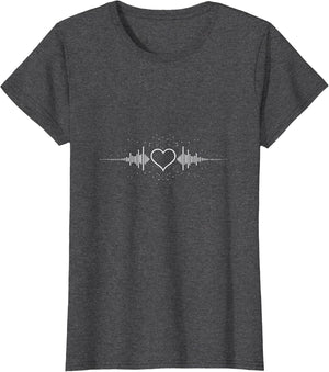 Feedback Is Love Band Soundwave Heart Graphic Top