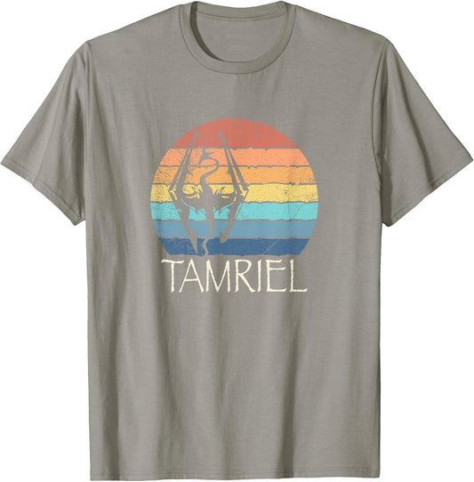 Akatosh: The Tamriel Elder Retro Sunset of The Scrolls Gamer