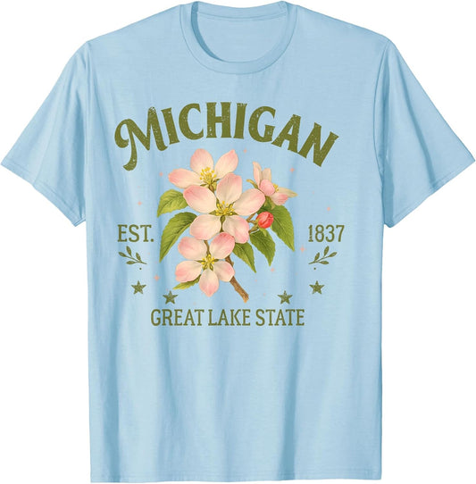 Michigan Traveling Great Lake State Souvenir Apple Blossom