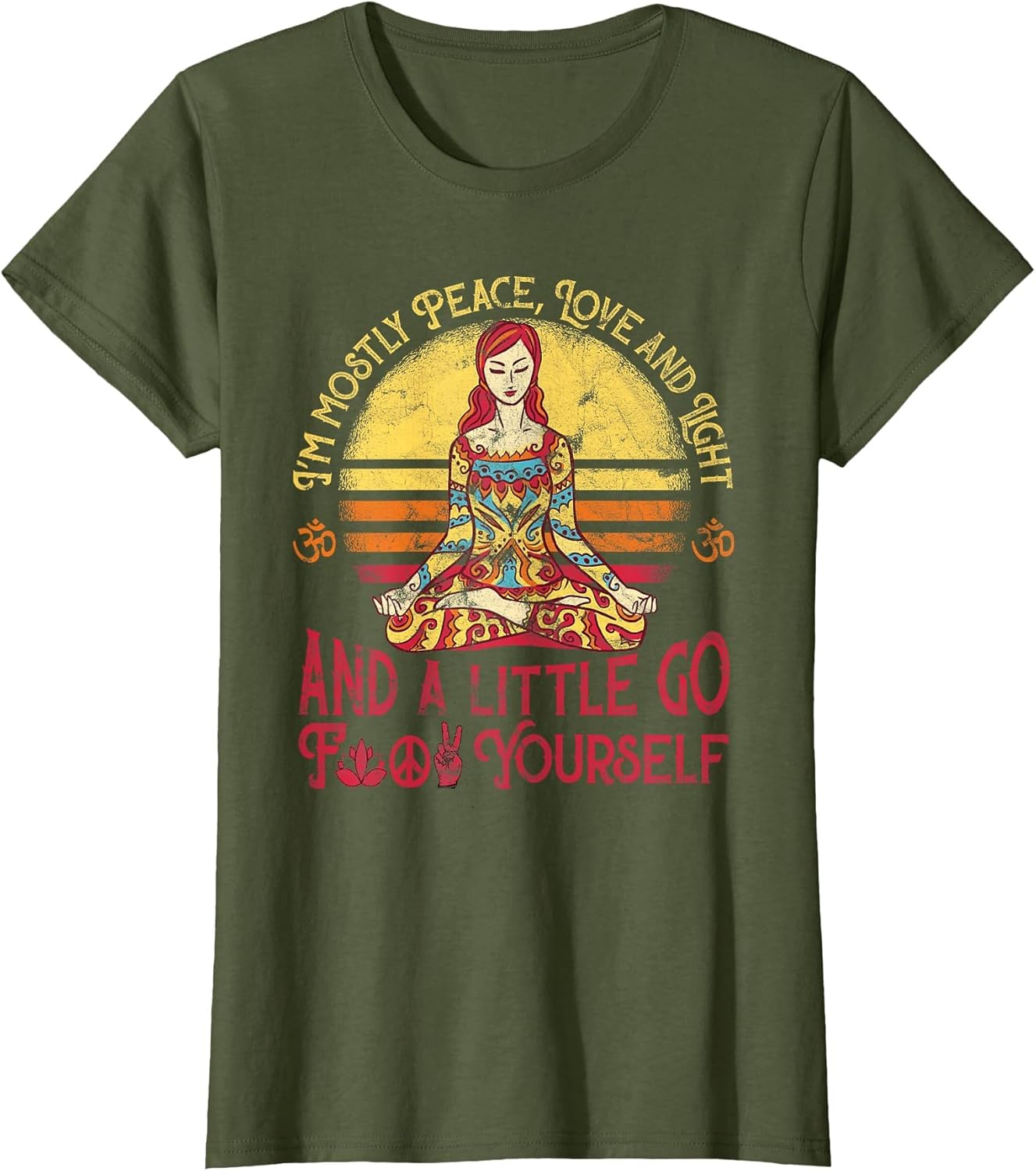 Zen Meditating Woman Im Mostly Peace Love and Light