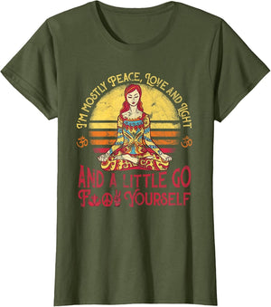 Zen Meditating Woman Im Mostly Peace Love and Light