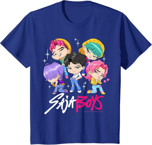Kpop Demon Hunters Saja Boys Chibi Band Group Shot