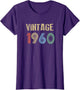 Vintage 1960 59th Birthday Gift T Men Women