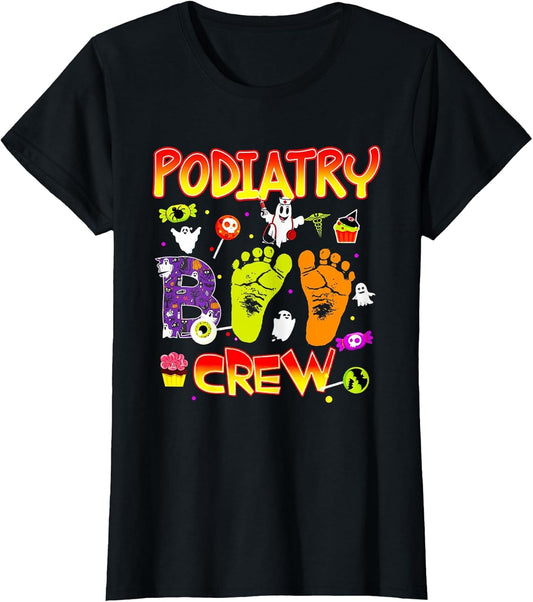 Podiatry Boo Crew Funny Ghost Footprint Halloween Spooky