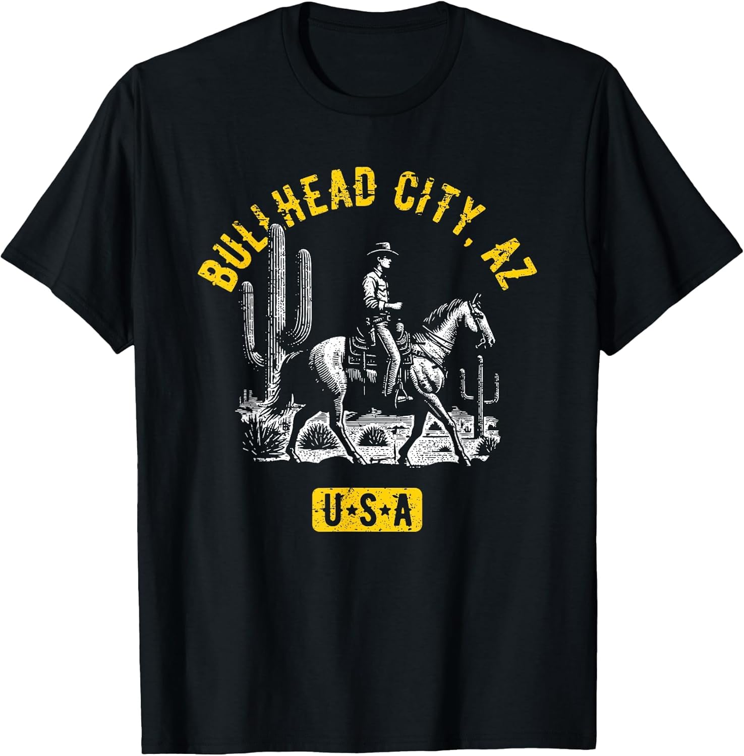 Bullhead City AZ USA Cowboy Horse Distressed Style Design