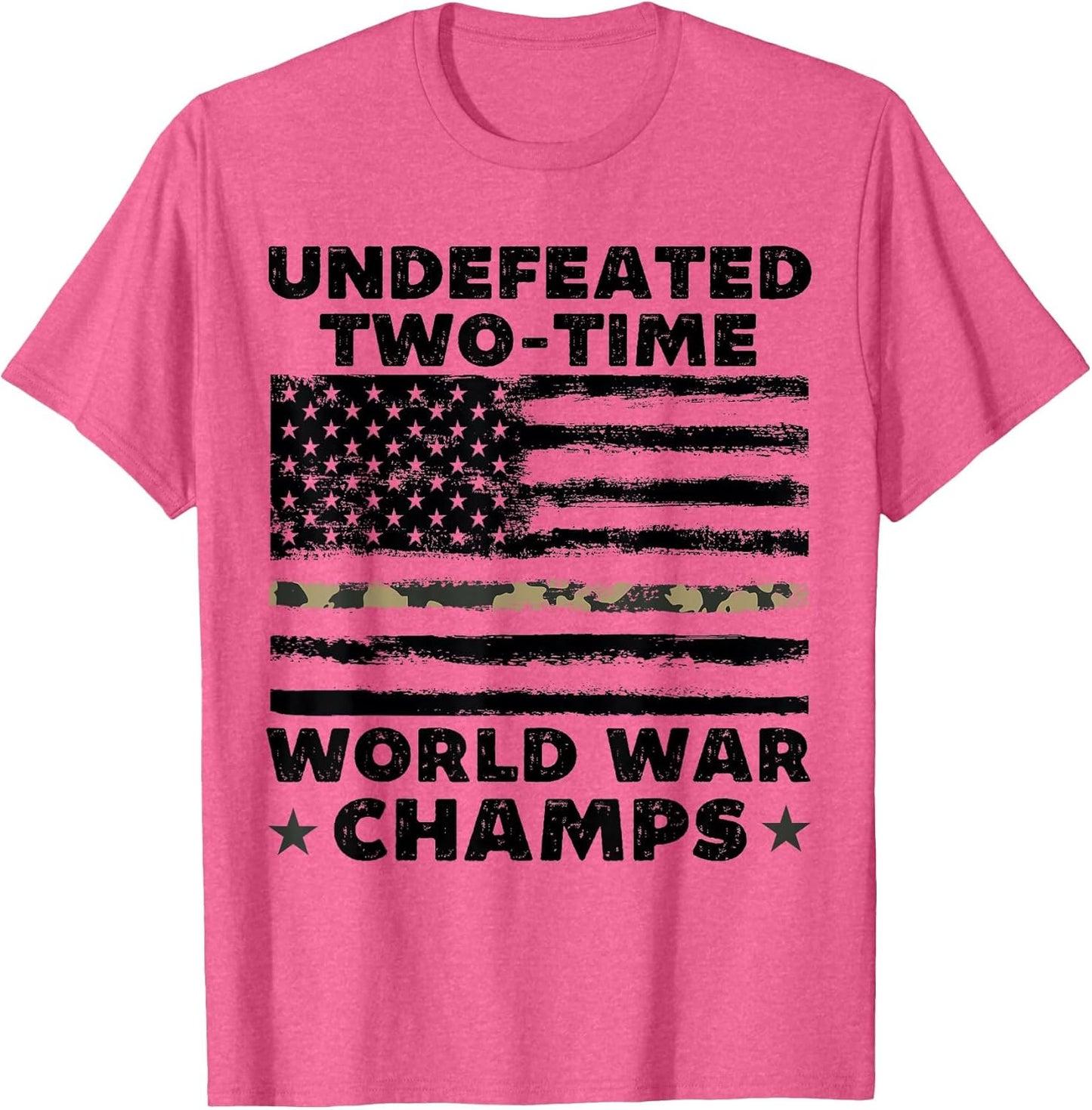 Undefeated World War Champs 4th of July American Army Flag