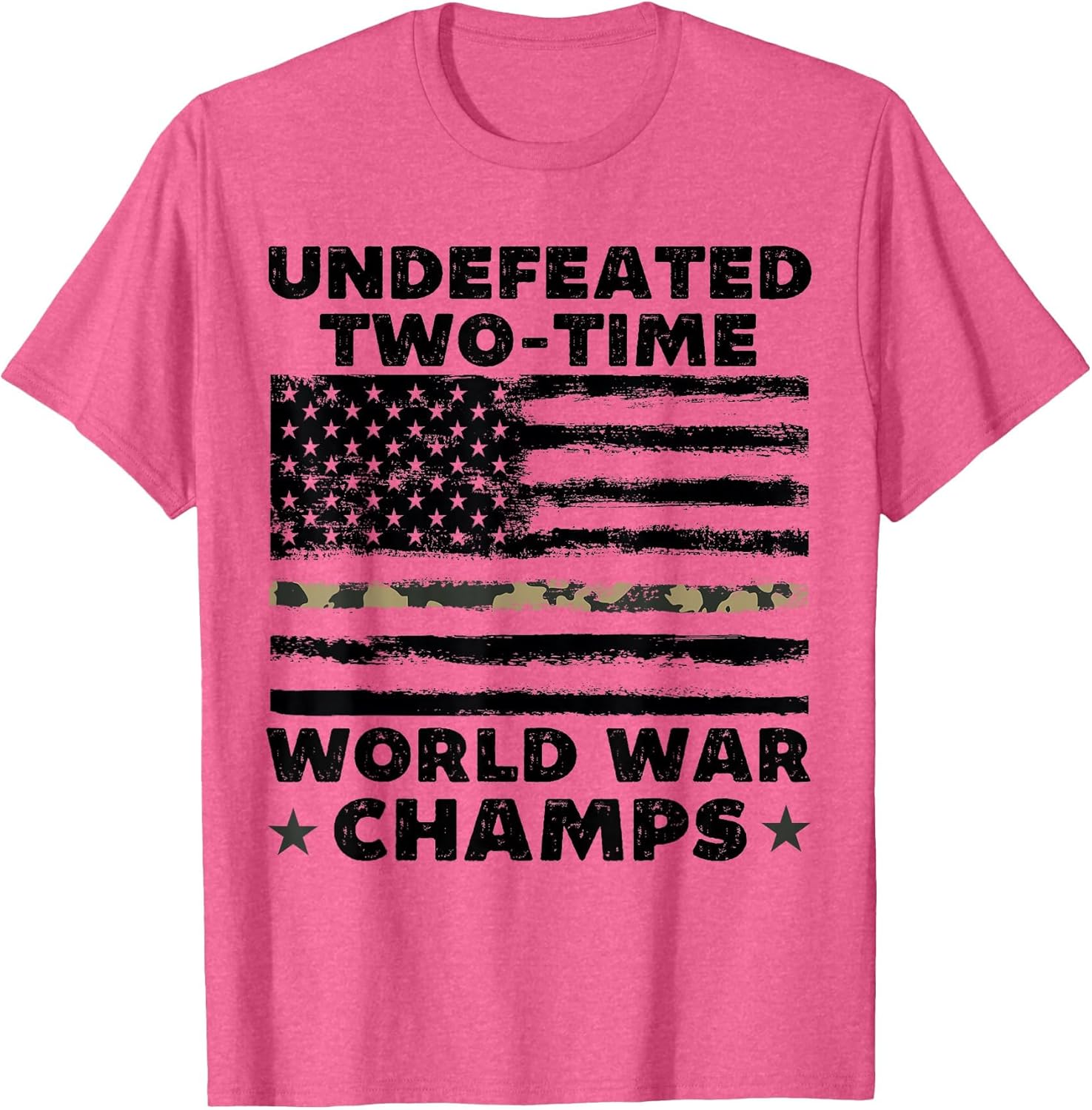 Undefeated World War Champs 4th of July American Army Flag