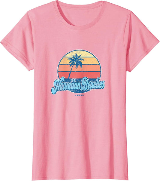 Vintage Hawaiian Beaches Hawaii HI Classic 70s Retro Surfer