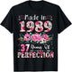 37 Year Old Made in 1989 Floral 37th Birthday Women