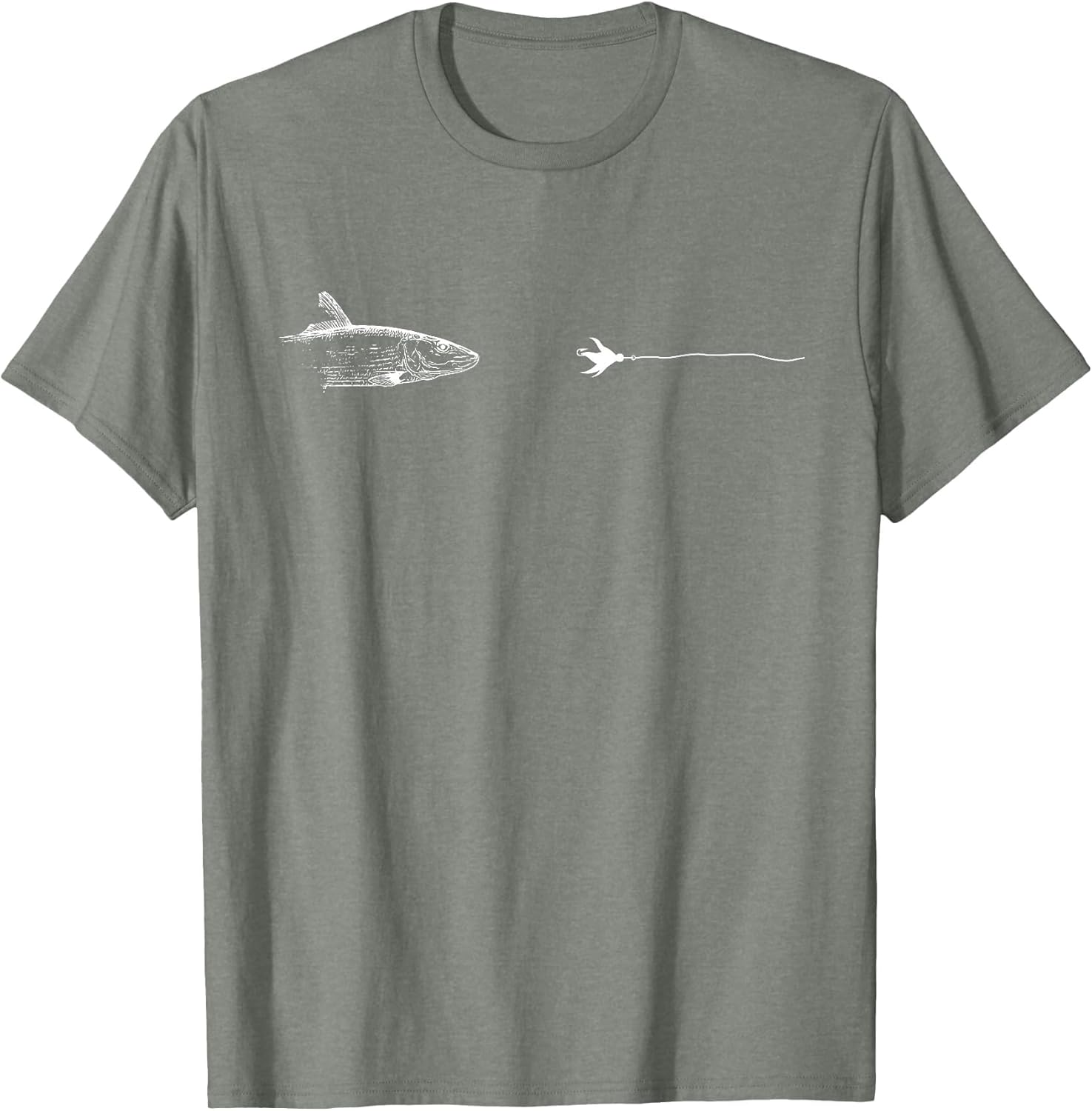 Graphic Fly Fishing Hook Line - Fish Bonefish