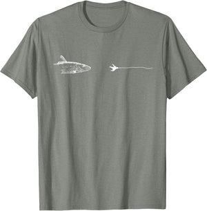 Graphic Fly Fishing Hook Line - Fish Bonefish