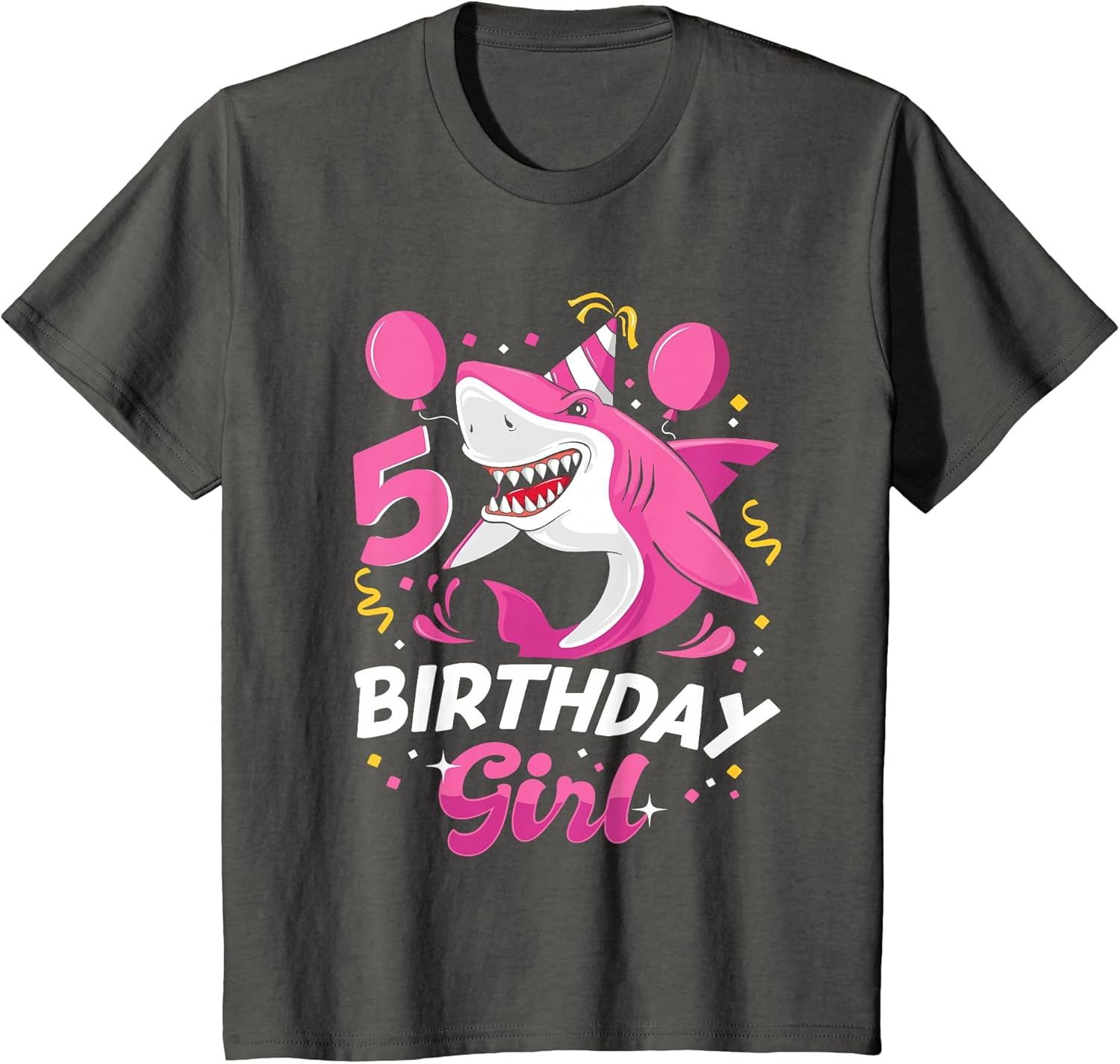5th Birthday Girl Shark Lovers Ocean Theme Party 5 Years Old