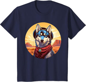 Husky Cowboy Funny Dog Wild West