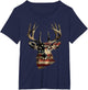 Whitetail Buck Deer Hunting 4th of July USA American Flag
