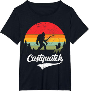 Castquatch Funny Bass Fisherman Fishing Meme