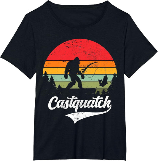 Castquatch Funny Bass Fisherman Fishing Meme