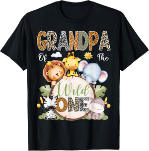 Grandpa of The Wild One 1St Birthday Boy Safari Jungle