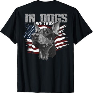Doberman Pinscher in Dogs We Trust (on Back)