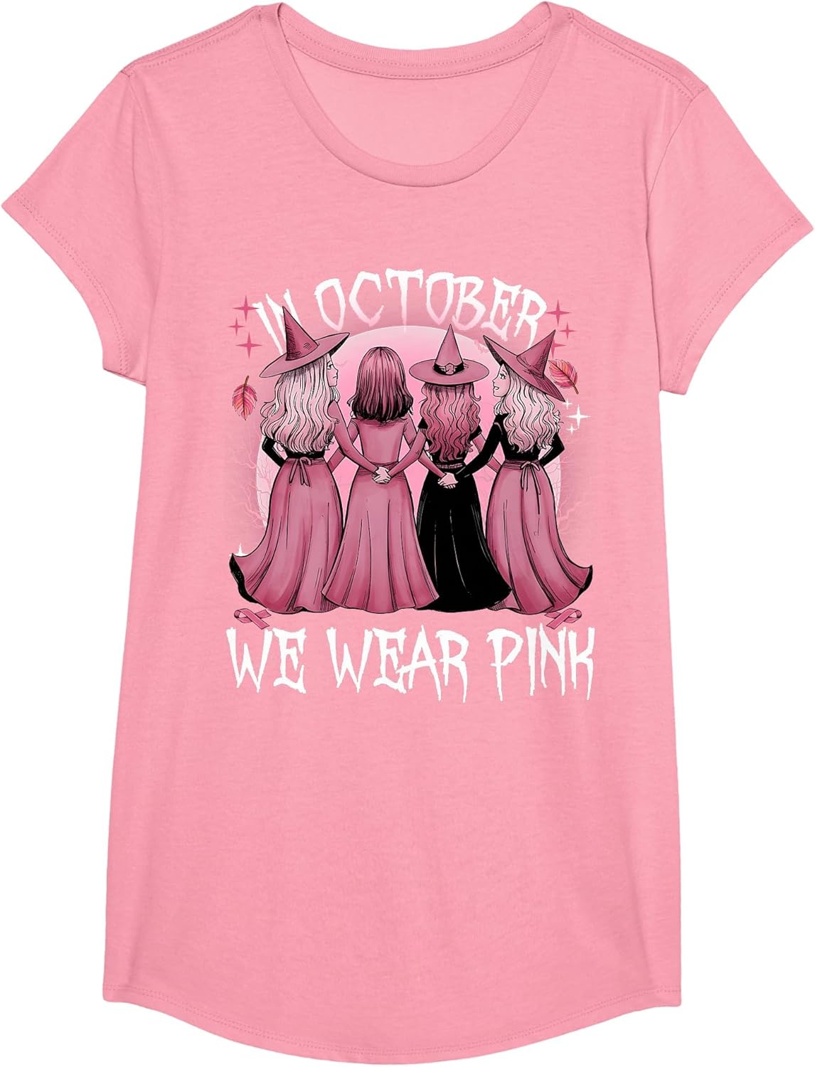 in October We Wear Pink Witch Breast Cancer Awareness Pink