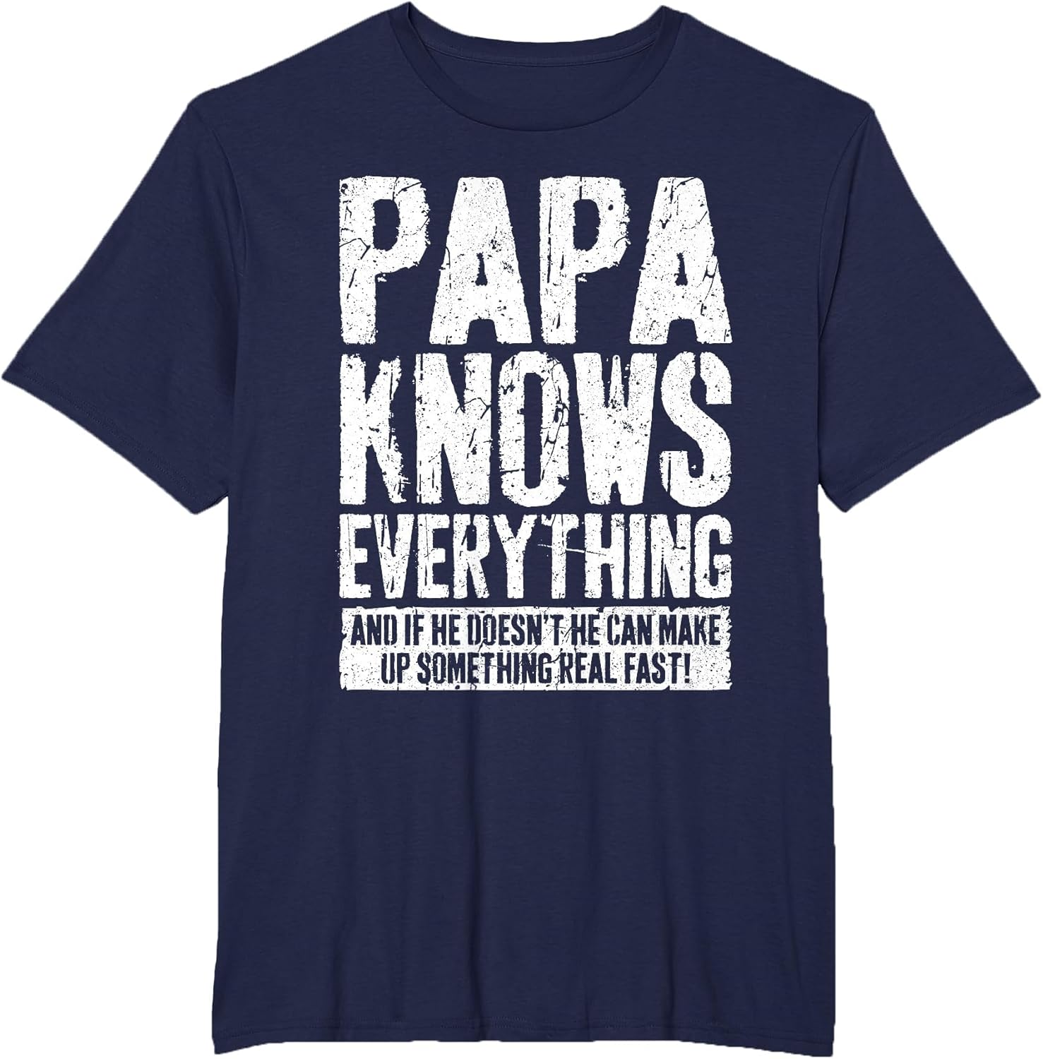 Papa Knows Everything Shirt Men Funny Grandpa Fathers Day