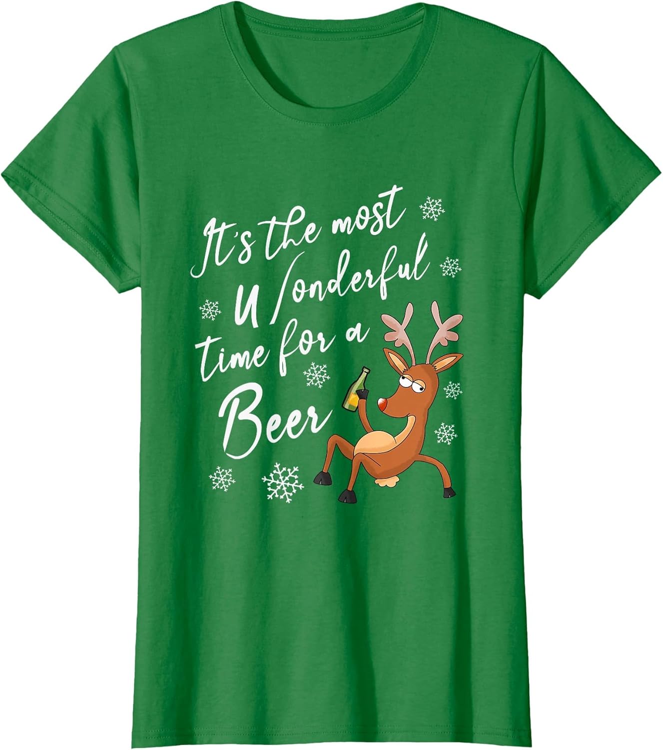Time for A Beer | Funny Christmas Drunk Reindeer Drinking