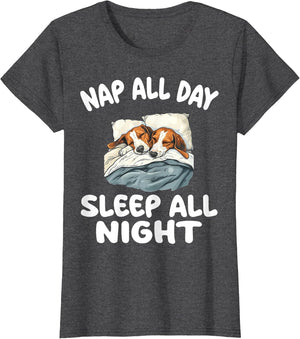 Cute American Foxhound Nap All Day Sleep All Night Pajamas