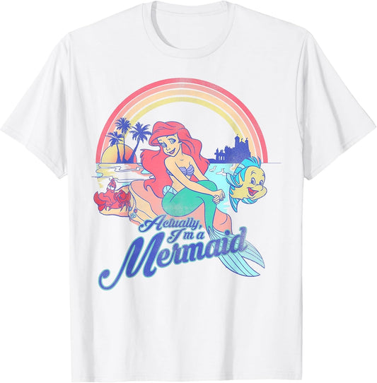Disney The Little Mermaid Pastel Rainbow Retro
