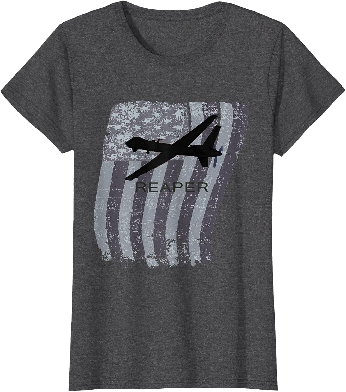 MQ-9 Reaper Drone Plane Distressed US Flag