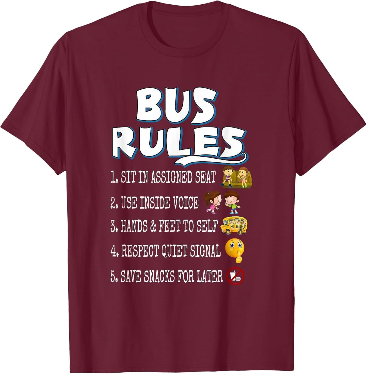 Bus Rules Funny School Bus Driver Job Pride Back to School