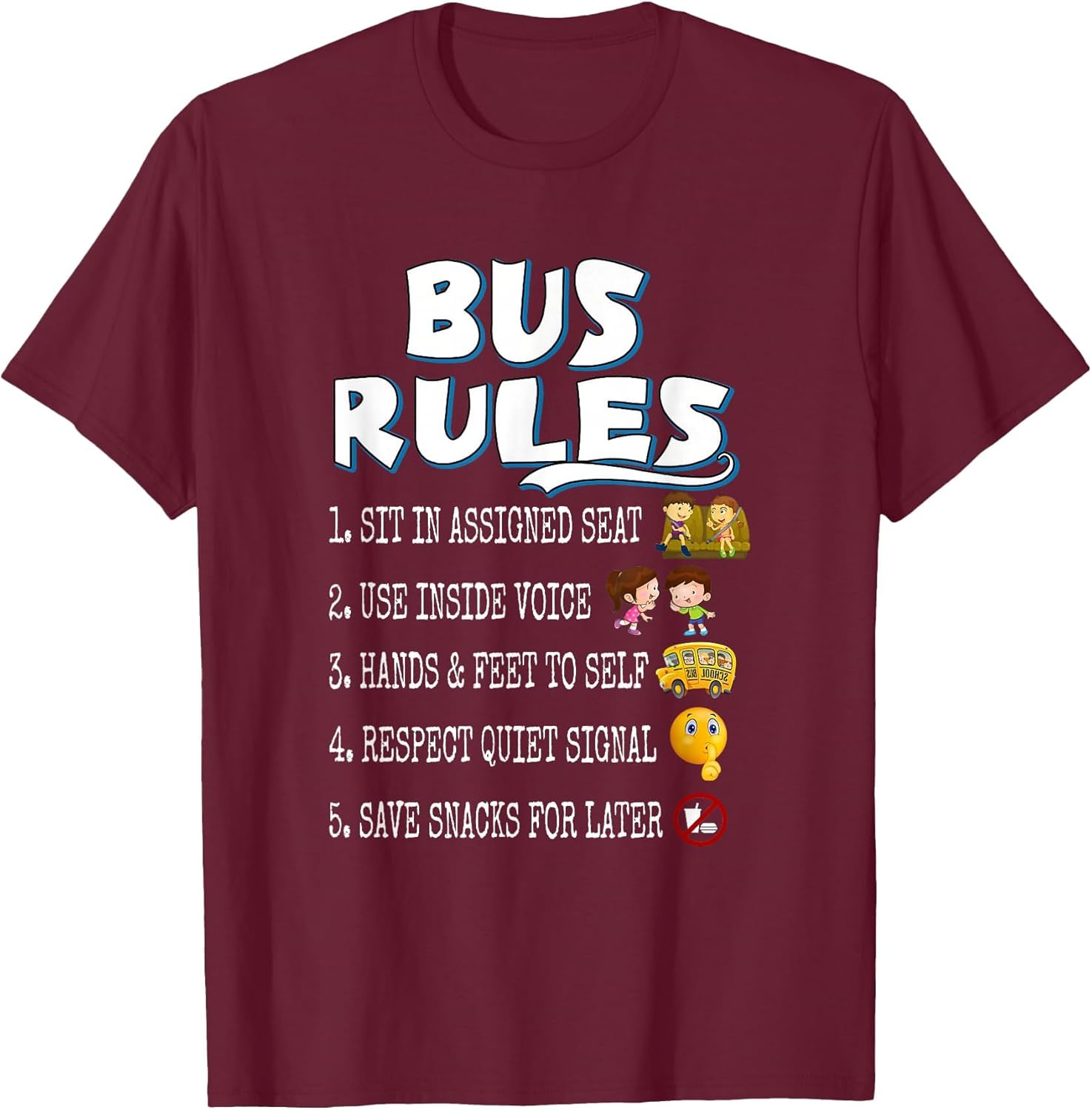 Bus Rules Funny School Bus Driver Job Pride Back to School