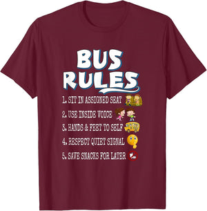 Bus Rules Funny School Bus Driver Job Pride Back to School