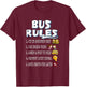 Bus Rules Funny School Bus Driver Job Pride Back to School