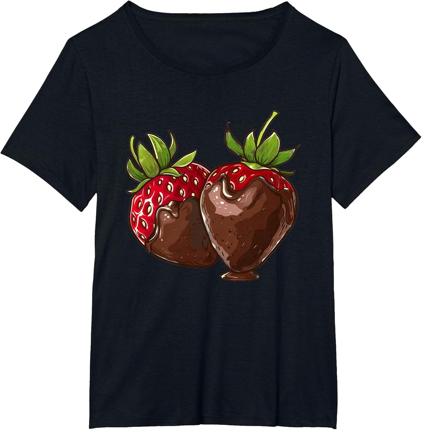 Chocolate Covered Strawberries with A Cartoon Style